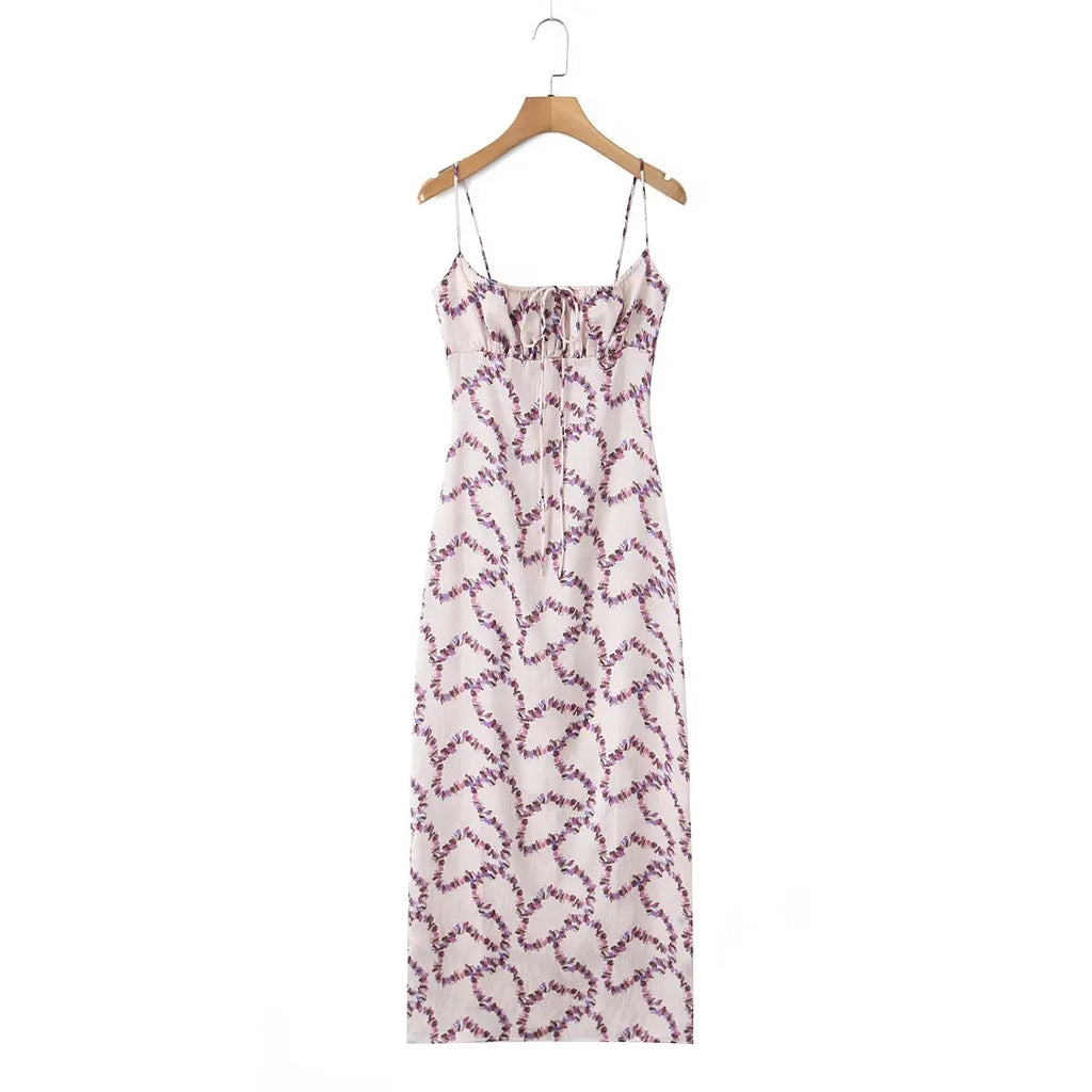 Foridol Floral Printed Boho Summer Long Dress Women Bowknot Strapless Midi Beach Vestidos 2025 Elegant Straight Sleeveless Dress