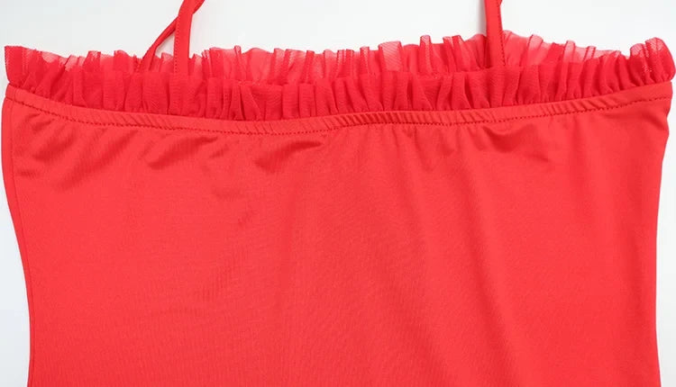 Ahagaga Fashion Women Straps Dresses Solid Square Collar Asymmetricl Bandage Slim Fit Elegant Summer Zipper Female Vestidos Robe