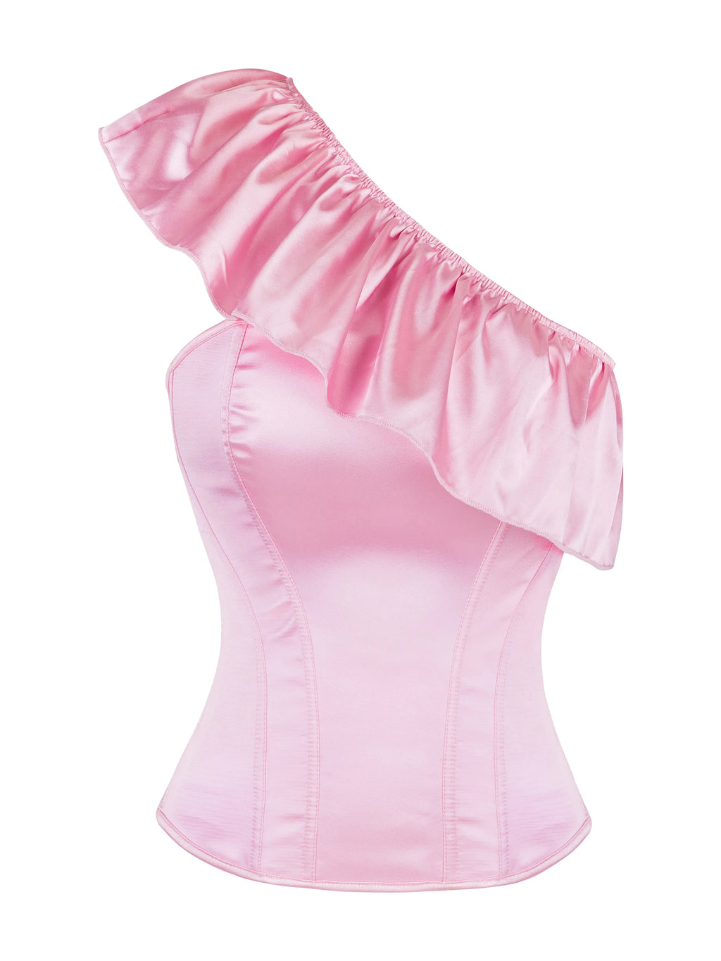 Women’s Sexy One Shoulder Bustier, Fashion Asymmetrical Corset Top, Boned Slimming Shapewear for Tummy Control
