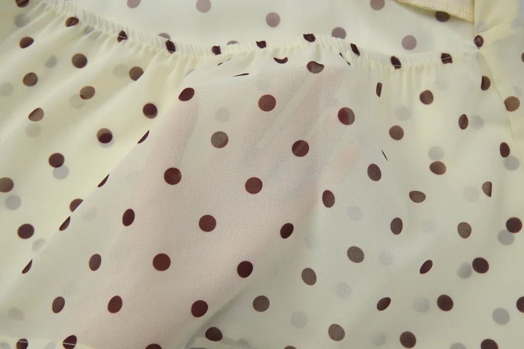 FDYOUI Y2K Bandage Polka Dot Crop Top Women 2026 Summer Sexy Halter Lace-up Camisoles Girls Chic Backless Tanks Tops Streetwear