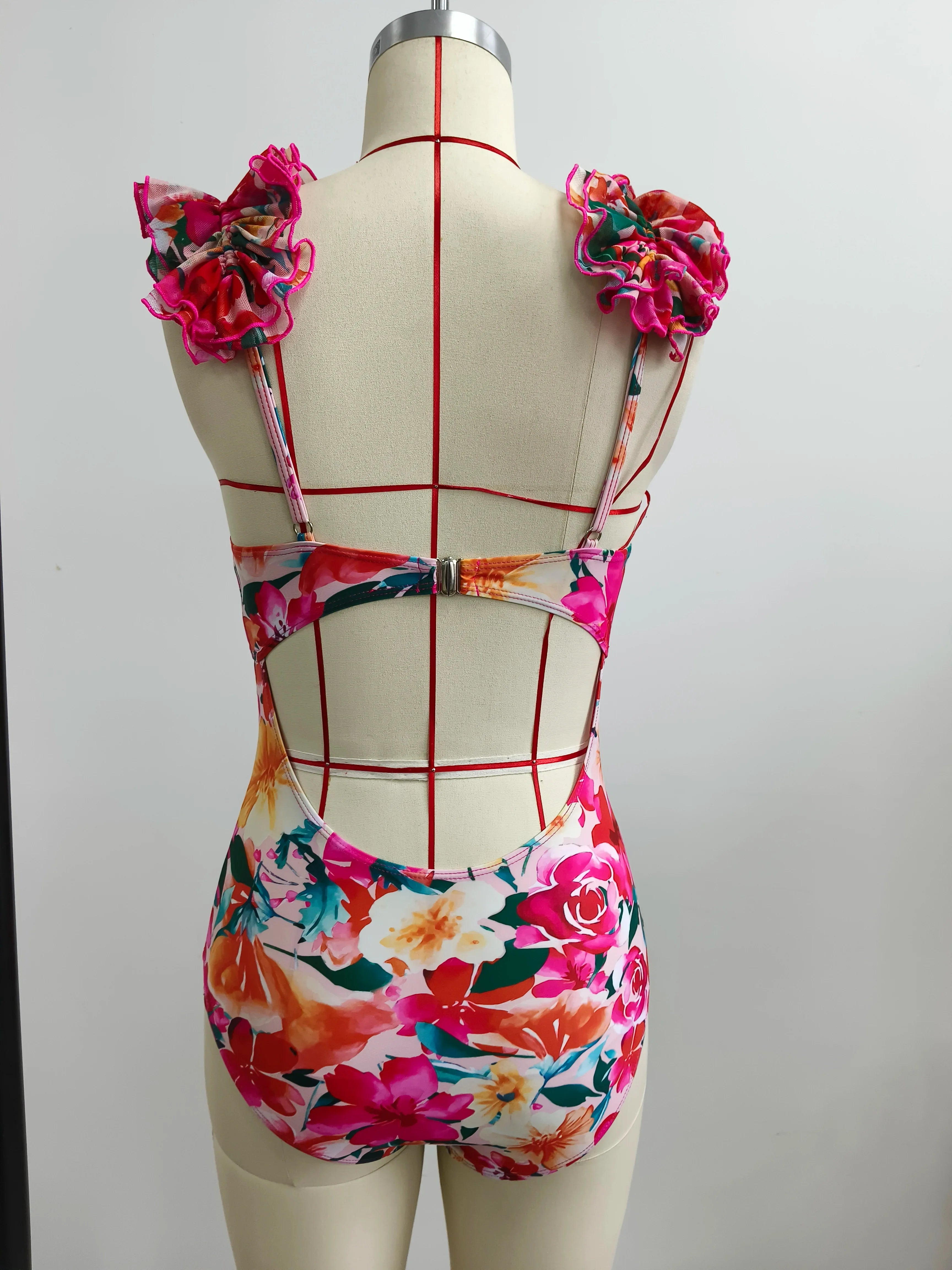 2026 New Fashion High Quality One Piece Swimsuit Skirt Swimsuit Print Padded Swimwear Women Slimming Bathing Suit Beach Wear