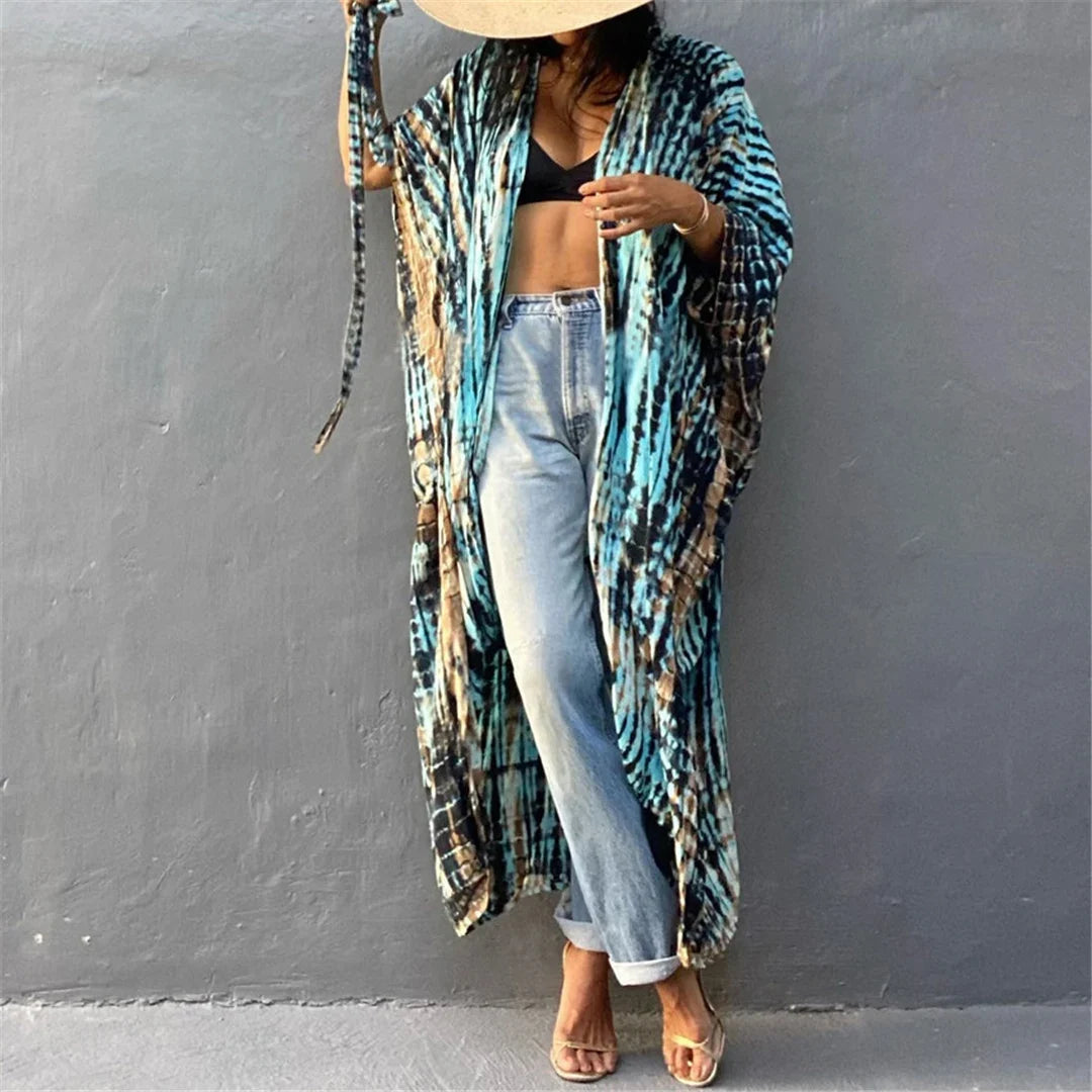 17 Colors Leopard Printed Colorful With Belt Tunic Cover-ups Beach Dress Beach Wear Beachwear Female Women Beach Cover Up V4510L