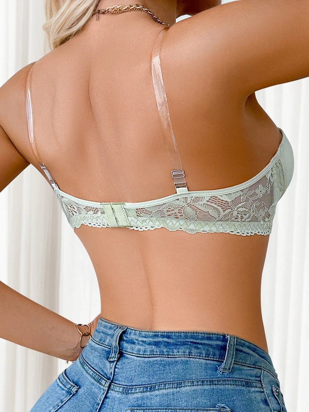 Half cup bra with front button strapless sexy party lingerie women's underwear push up bra lace brassere MR3466