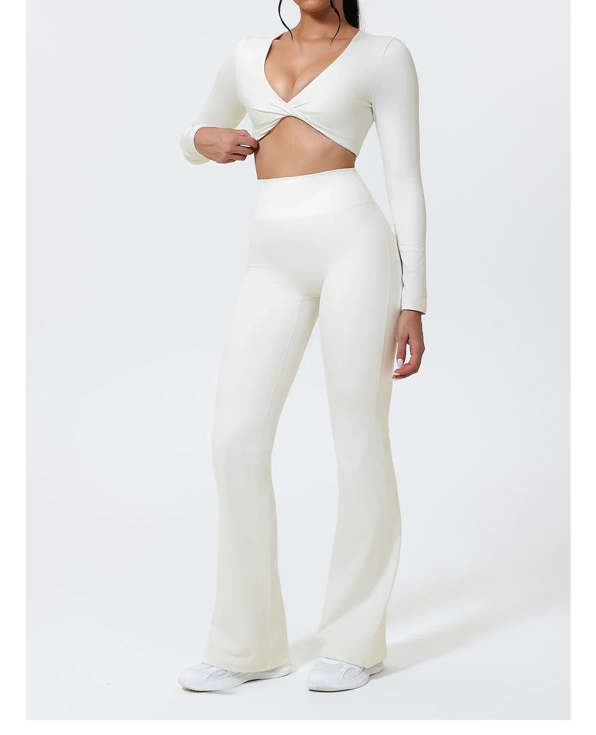 Hearuisavy Summer Woman Workout Flared Pants Leggings Pilates Fitness Trousers High Waist Butt Lifting Yoga Bell-Bottom Pants