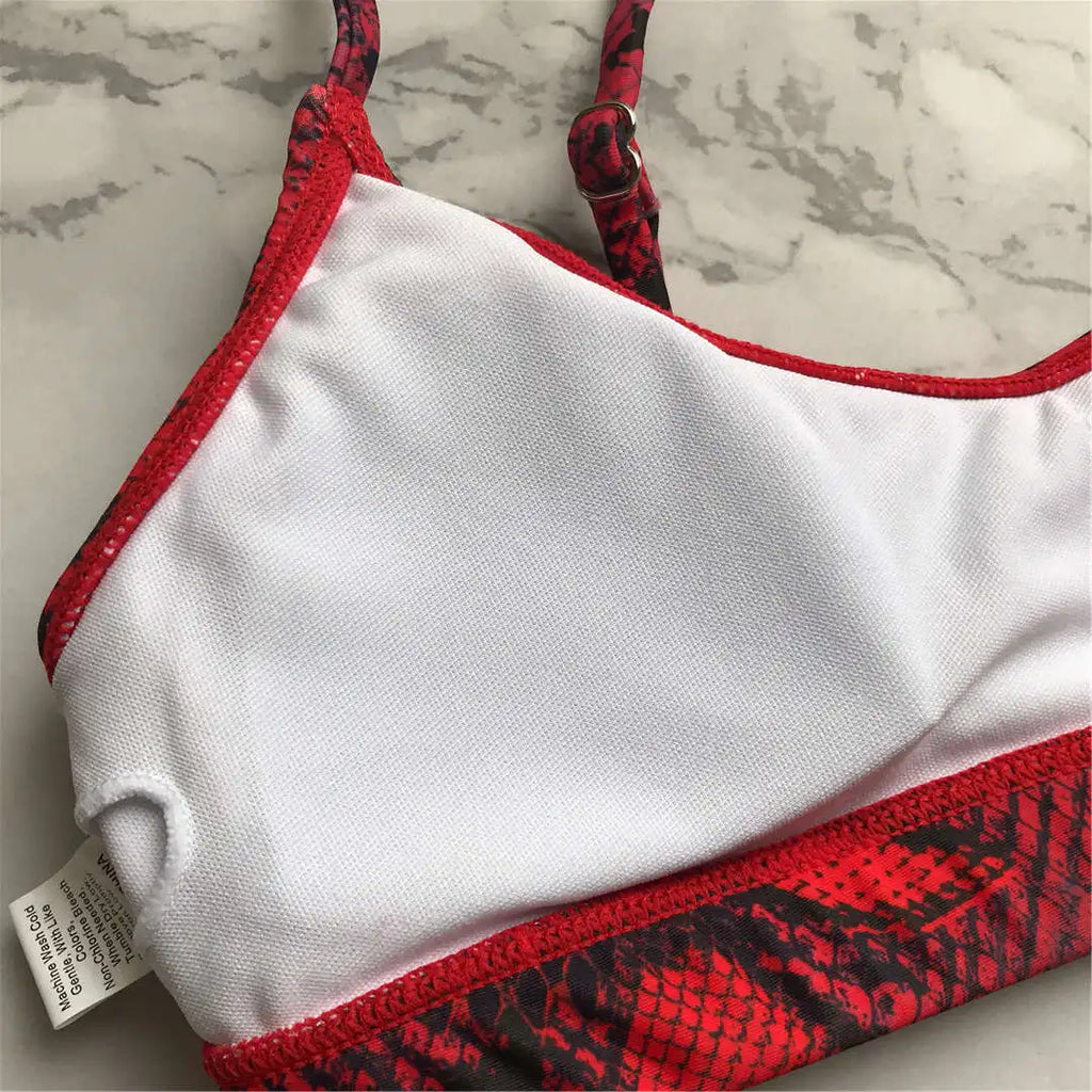 New S - XL Sexy Hot Pink Leopard Bikini Women Swimwear Female Swimsuit Two-piece Bikini set Bather Bathing Suit Swim Lady V871P