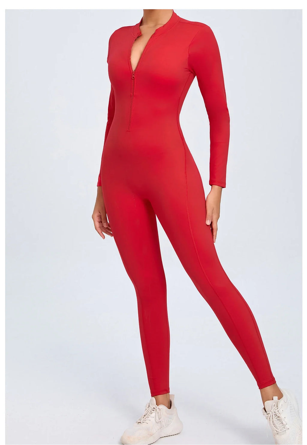 Women Sportwear Yoga Jumpsuit Zip Long Sleeve Back Open Outfit Fitness Tracksuit Tight One-piece Gym Overalls Sports Bodysuit