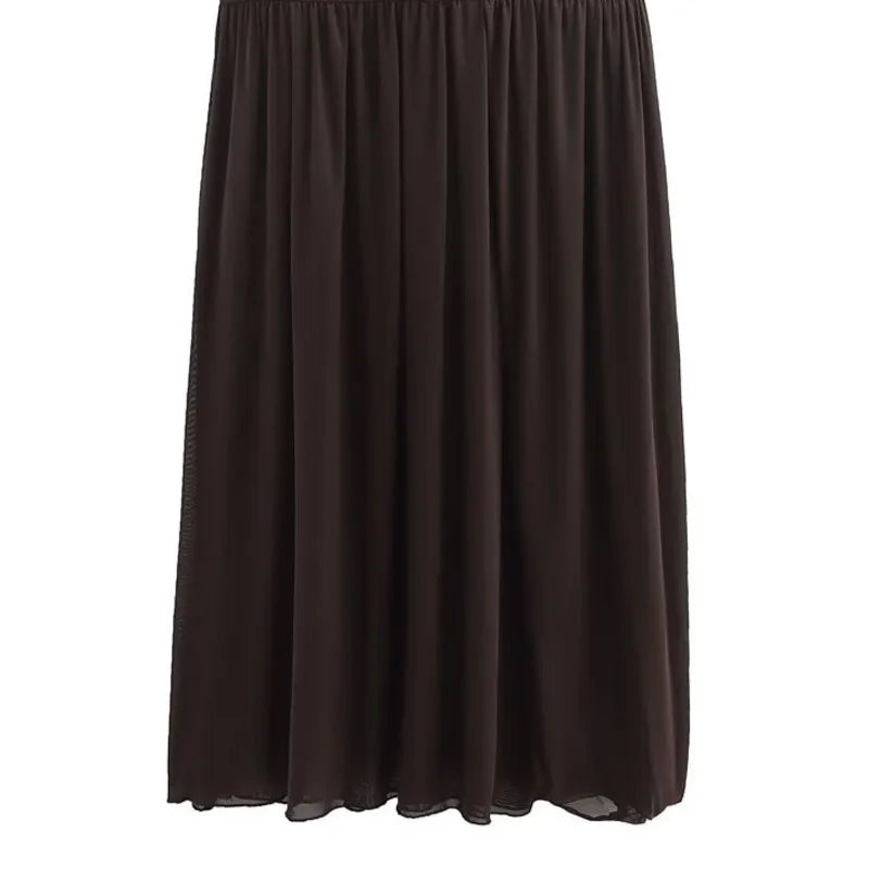 Women's Sexy And Alluring Off-shoulder Halter Neck Ruched Slim-fit Waist-cinching Solid Color Dress Pure Desire Elegant WXRY