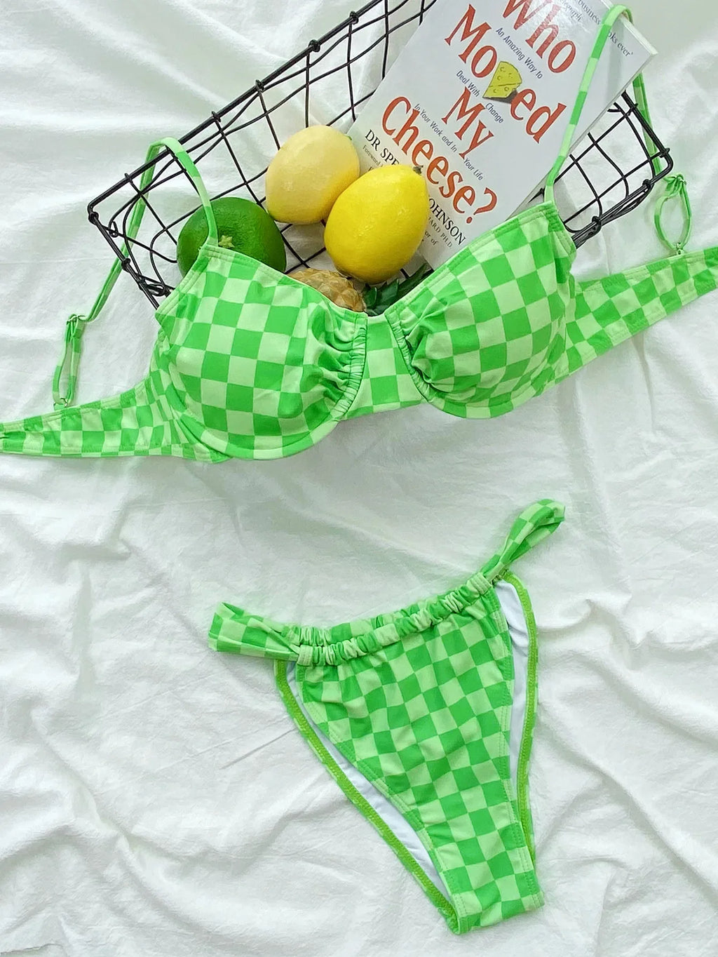 Bikini 2026 Sexy Push Up Swimwear Swimsuit Women Plaid Checkered Bikinis Set Bathing Suit Beach Bikini Female Biquinis Feminino