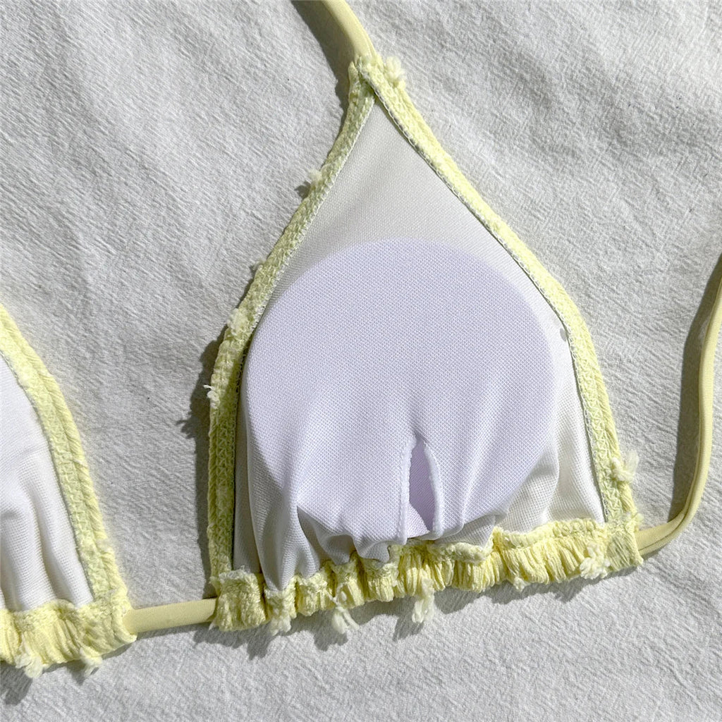 4 Colors Sexy Halter Bikini Female Swimsuit Three-pieces Bikini set With Shorts Women Swimwear Bather Bathing Suit Swim V7843W