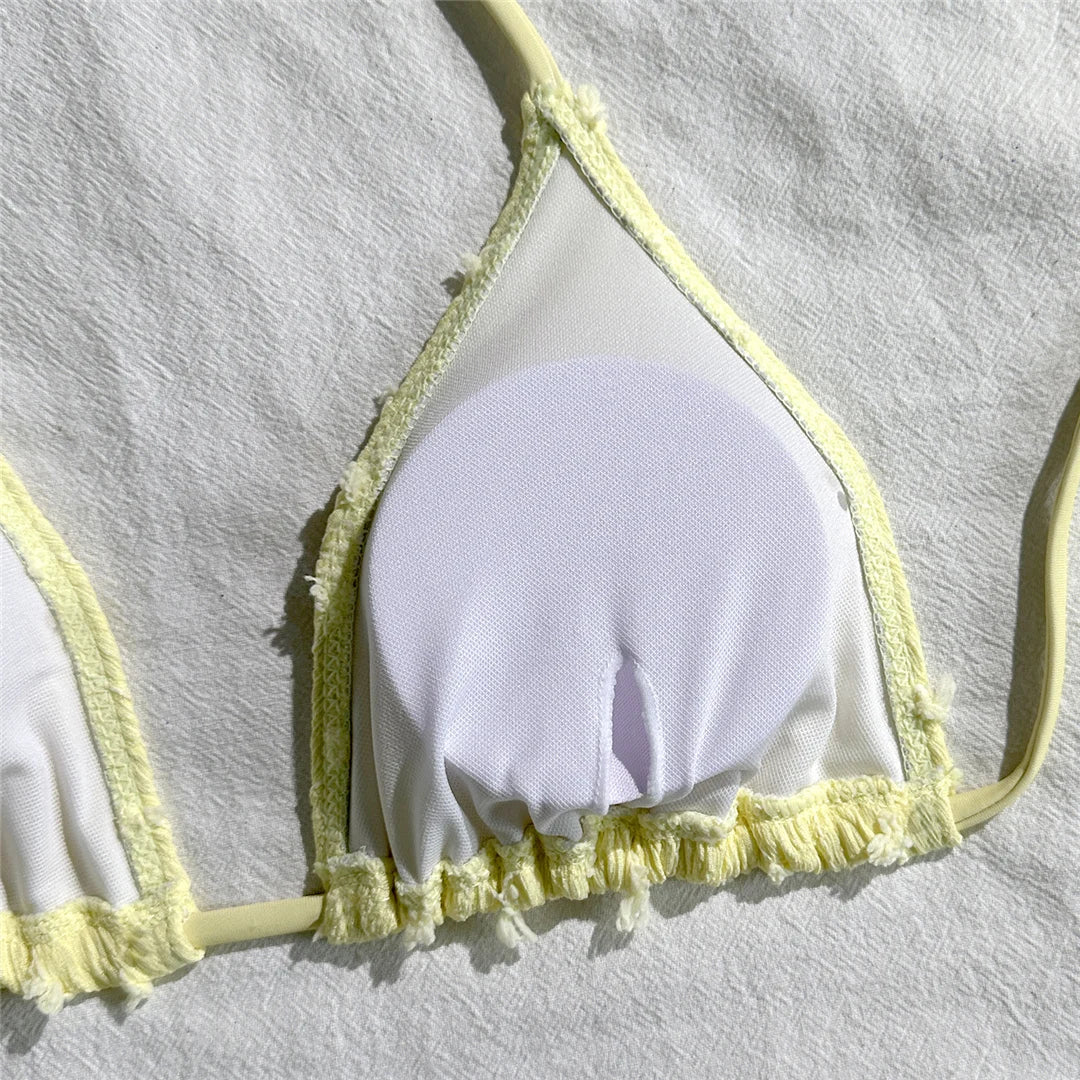 4 Colors Sexy Halter Bikini Female Swimsuit Three-pieces Bikini set With Shorts Women Swimwear Bather Bathing Suit Swim V7843W