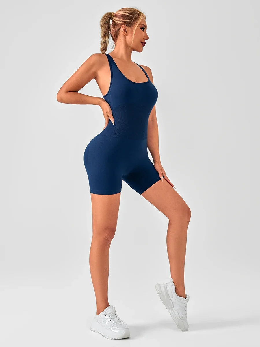 Summer Bodysuit Sportswear Woman Gym Sexy Bodysuit for Fitness Party Shorts Jumpsuits Overalls Women's Yoga Combi-pants Rompers