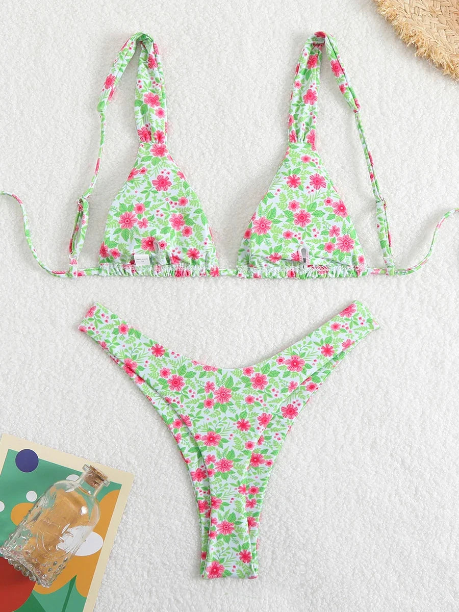 2026 Triangle Strappy Bikini Women Sexy Swimwear Female Brazilian Swimsuit Bathers Bathing Swimming Swim Suit Beachwear Summer