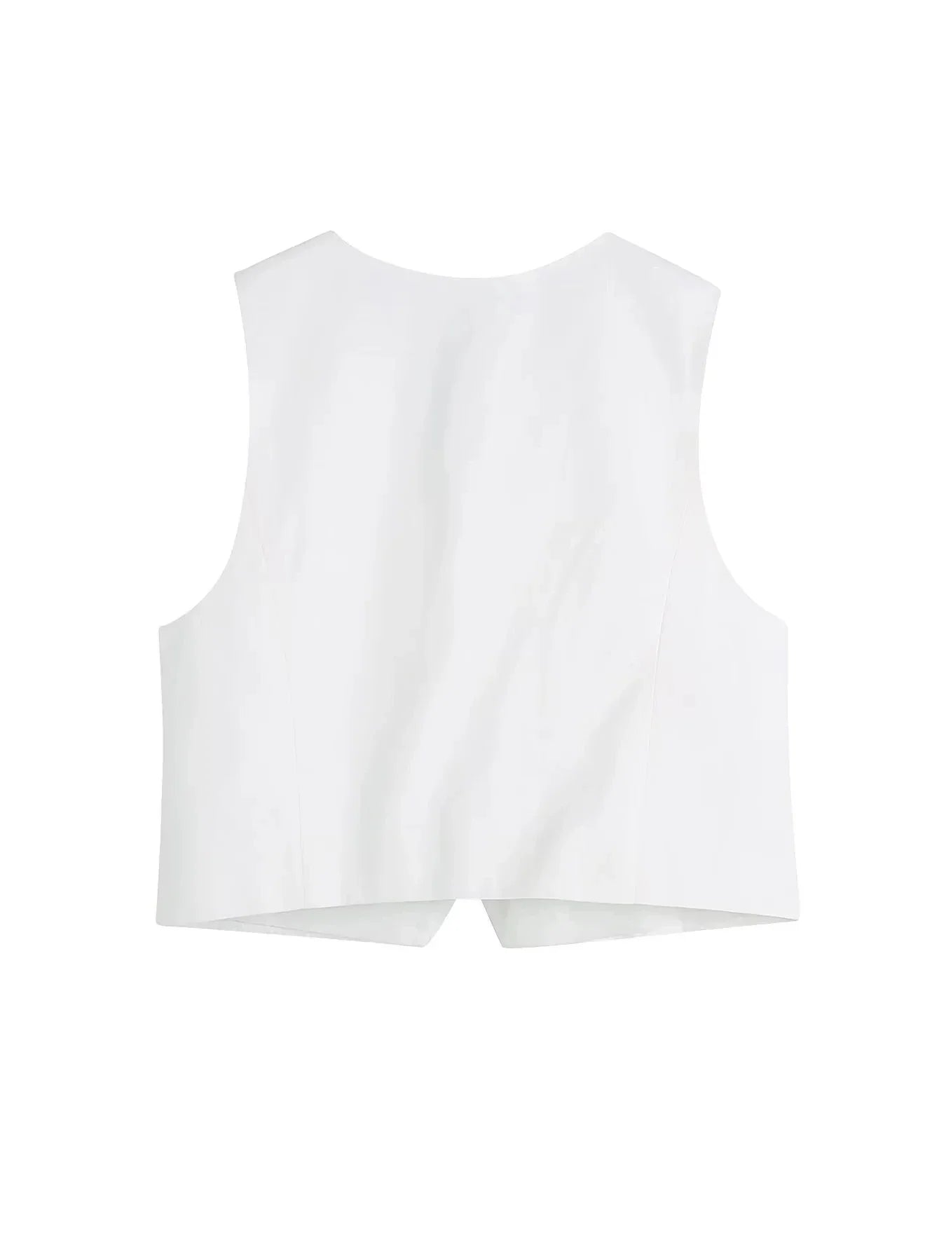 Foridol White Cotton Linen Long Pants Set Sleeveless Vest Pants Suit Office Lay Autumn Summer Wide Leg Casual Fashion Set Outfit