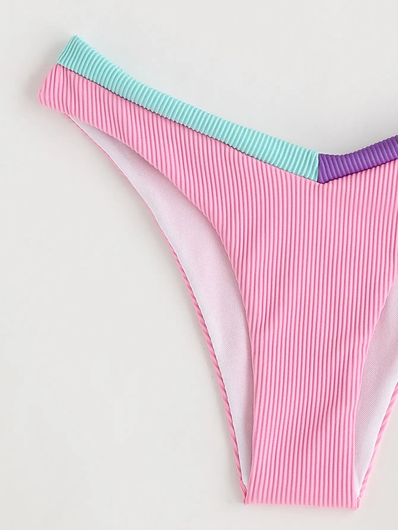ZTVitality Contrast Binding Triangle Women's Swimsuit High Cut Sexy Bikini 2022 New Arrival Biquini Padded Bra Push Up Swimwear