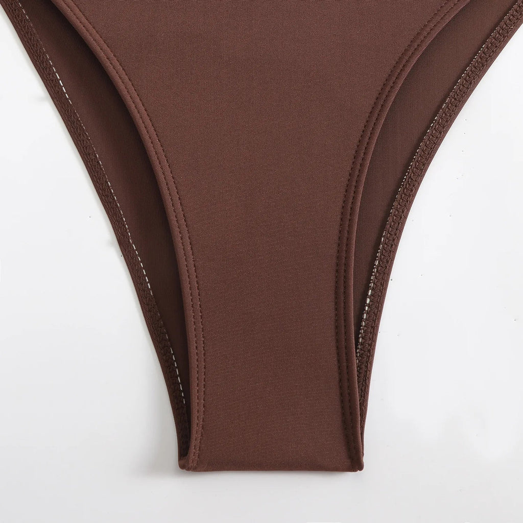 Cut Out Asymmetric One Shoulder One Piece Swimsuit Women Swimwear Female Monokini High Cut Bather Bathing Suit Swim Beachwear