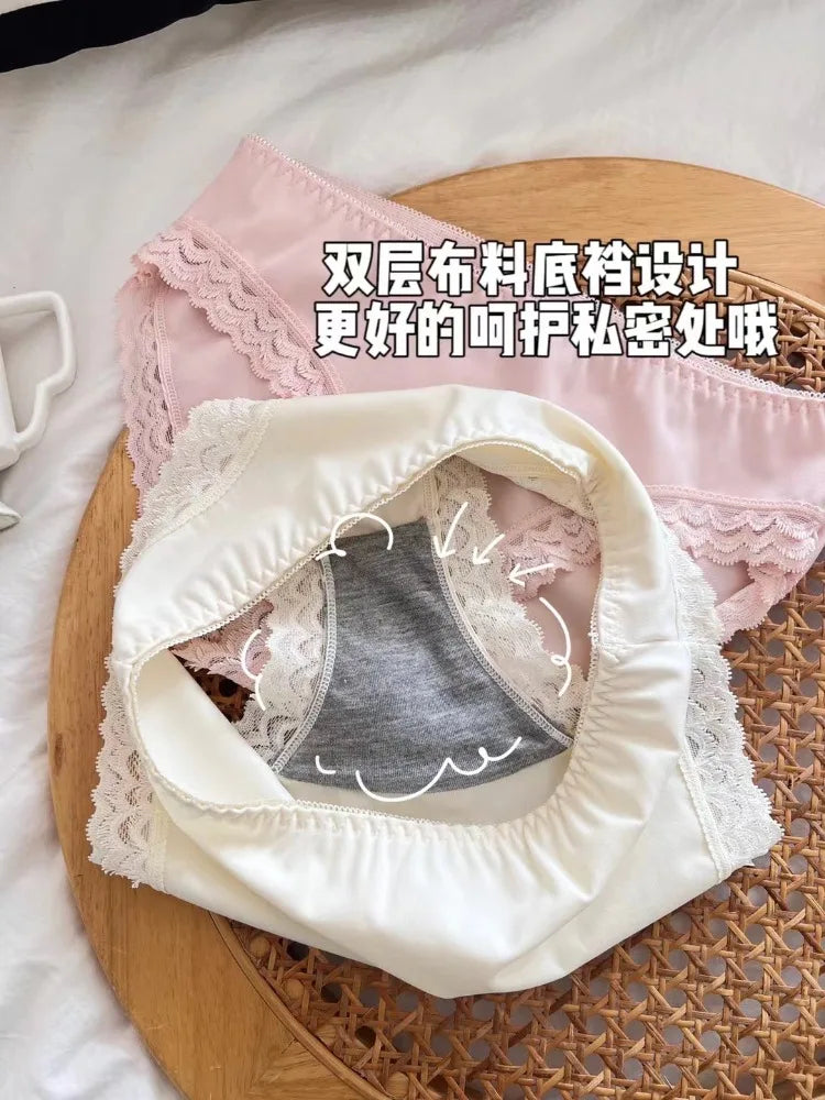 Japanese Anime Lace Bra Set Push Up Wireless Bralette Small Bust Seamless Sexy Triangle Cup Lingerie Set Spring Summer MOYISU