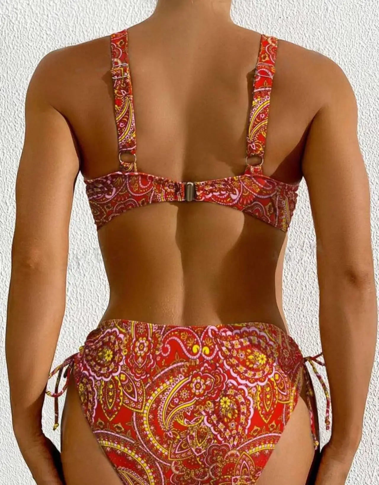 2026 Drawstring Bikinis Strappy Swimsuit Women Sexy Printed Swimwear Female Bathers Swimming Bathing Swimming Swim Suit