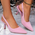 Plus-size High Heels Women's Pointed Thin Heels Back Lift Sandals Fashion Temperament Women's Shoes Red High Heels