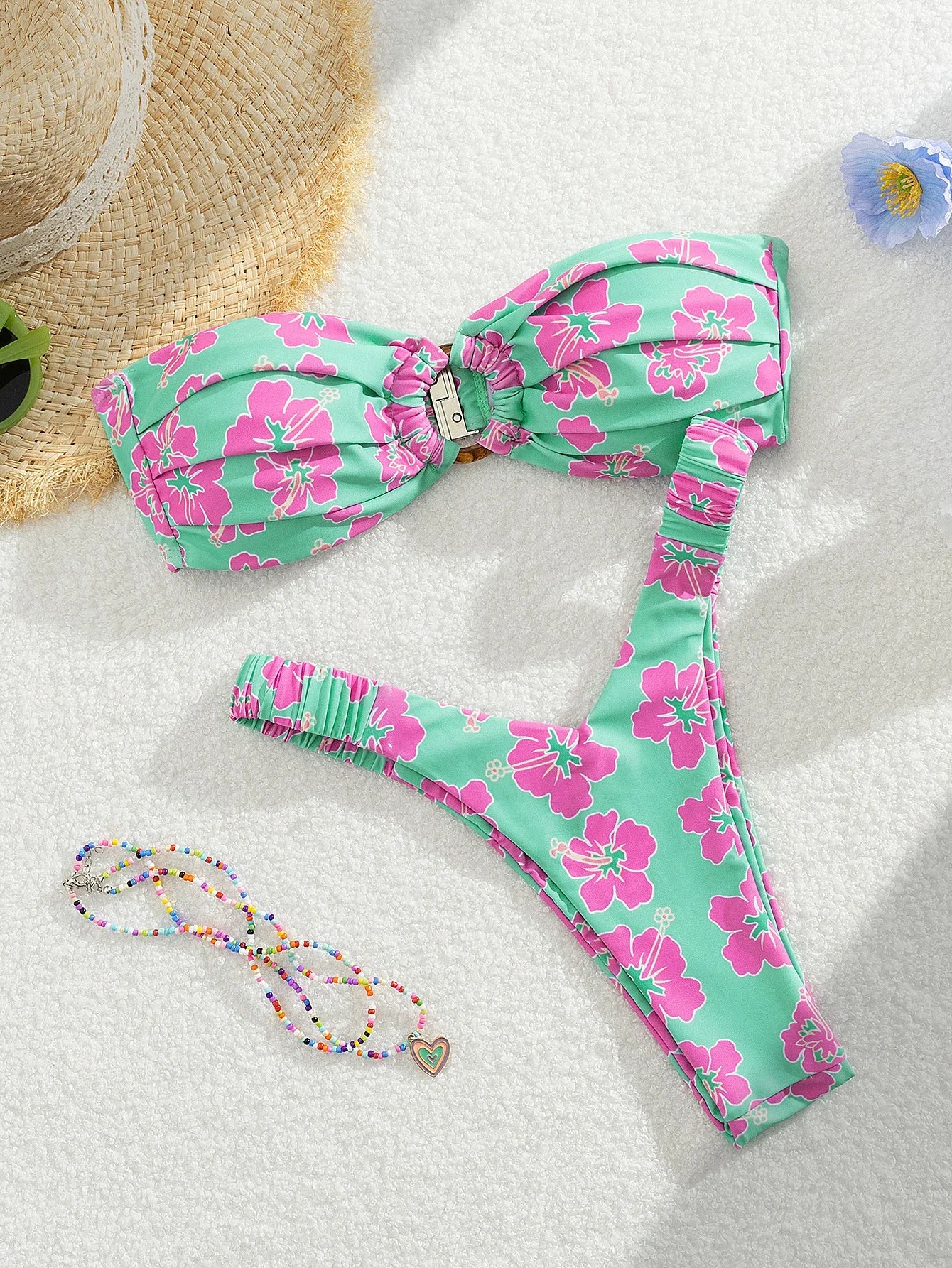 2024 Sexy Push Up Women Swimsuits Micro Bikini Female Swimwear Brazilian Bikini Set Thong Biquini Swim Suits Print Beachwear