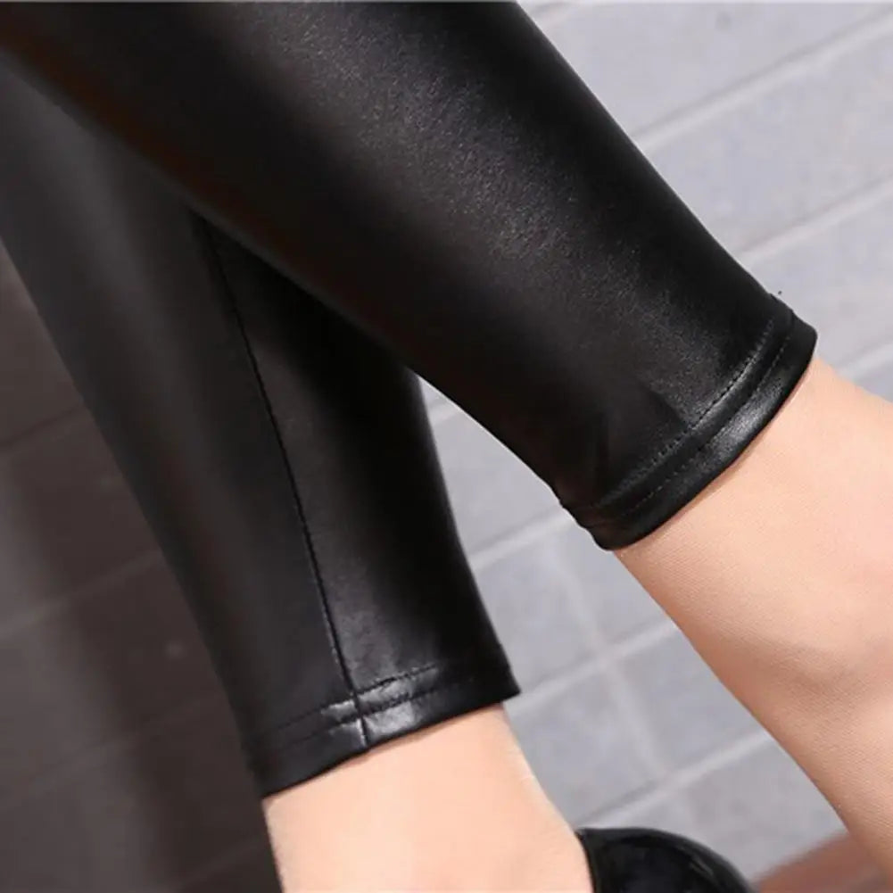 Skinny Pants Long Comfortable Bodycon Women Leggings Casual Trousers PU Leather Pants Female Sexy Lady Trousers