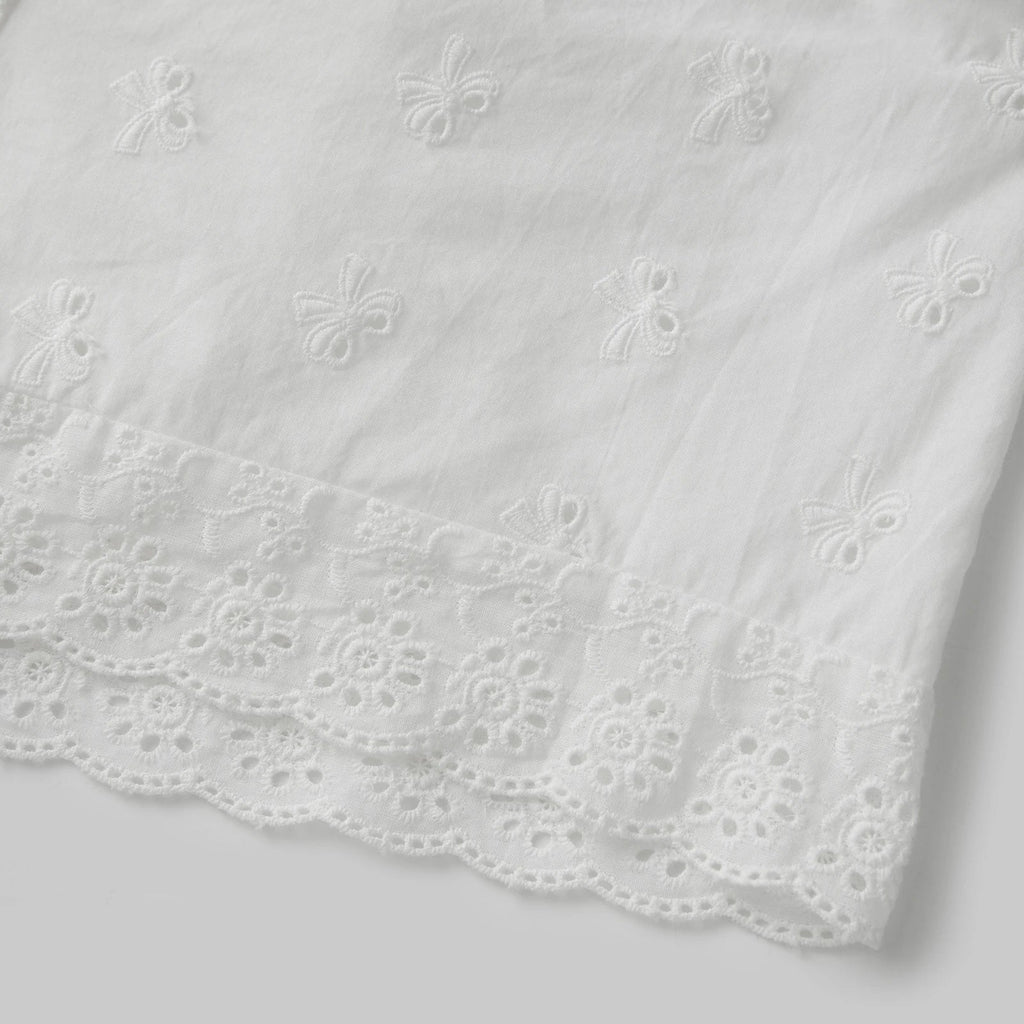 Women's Summer Shorts Drawstring Waistband Floral Eyelet Hollow White Lounge Shorts Casual