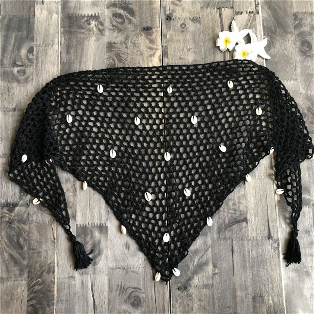 7 Colors Hollow Out Crochet Knitted Sarong Pareo Beach Cover Up Cover-ups Beach Dress Beach Wear Beachwear Female Women V7010