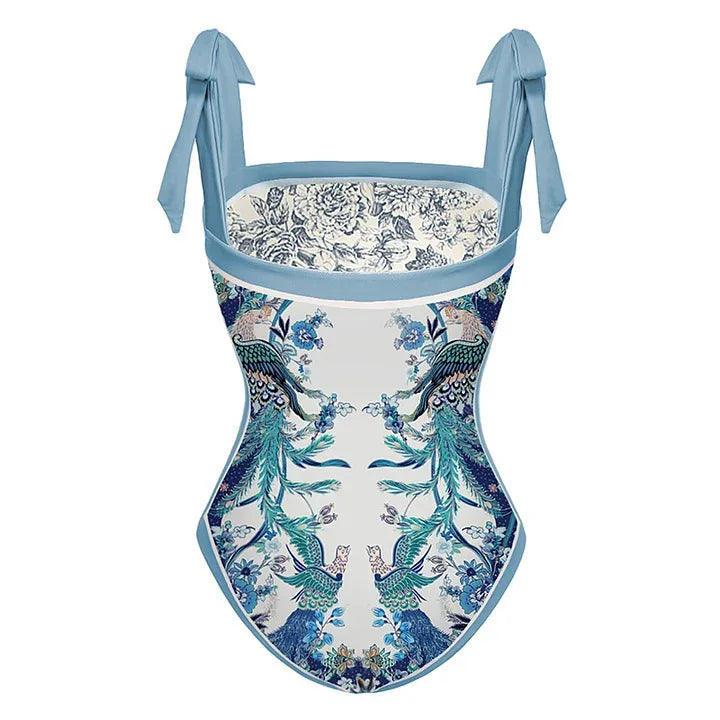2026 High Quality Double-sided Printed Push Up Women Bikini Set Printed Strappy Bandage Swimwear Brazilian Biquini Bathing Suit