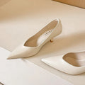 BIGTREE Sexy Classic High Heels Women Pumps Wedding Solid PU 5CM Thin Heels Kitten Heel Office Ladies Slip on Shoes Woman
