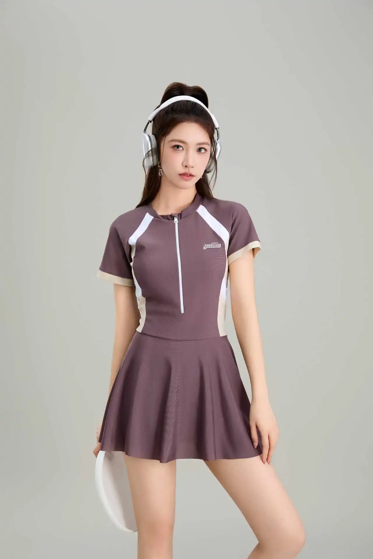 New Swimsuit for Women, Slightly Overweight, Plus Size Jumpsuit Style, Conservative and Slimming, Hot Spring Swimsuit Wholesale