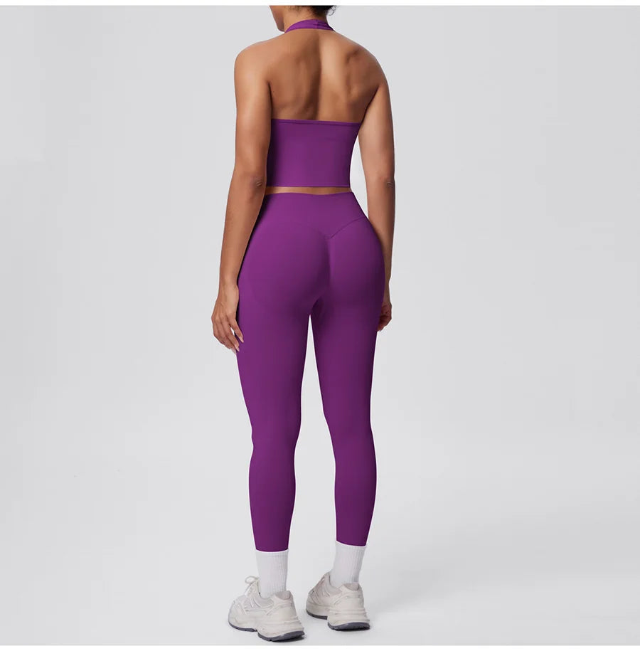 2pcs Yoga Set Gym Outfits Clothes Athletic Wear Yoga Suits For Women Fitness Set Tracksuits Sports Bra Gym Leggings Sportswear