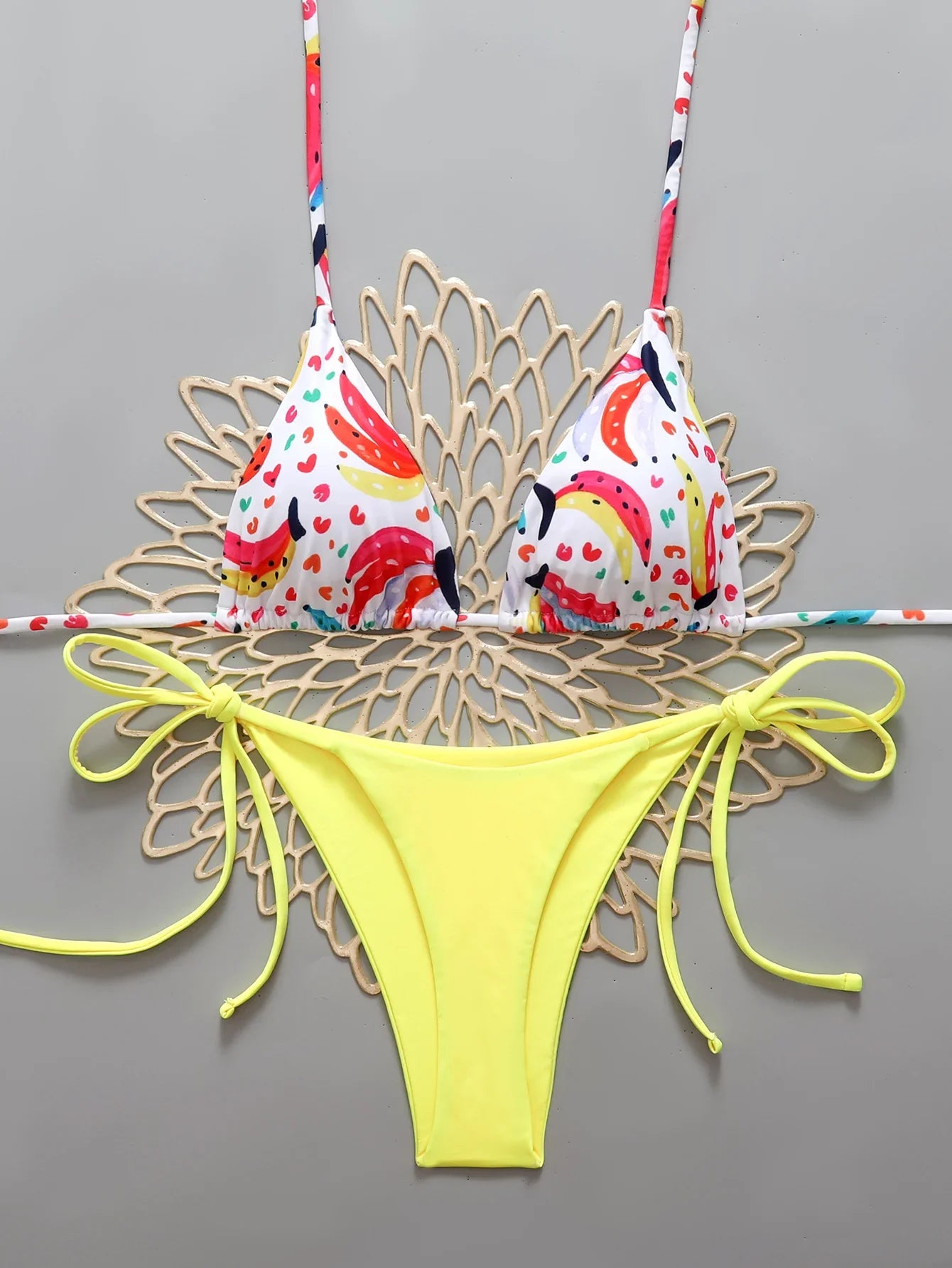 Halter Triangle String Thong Bikinis 2026 Women Sexy Swimsuit Brazilian Swimwear Female Bathers Bathing Swimming Swim Suit