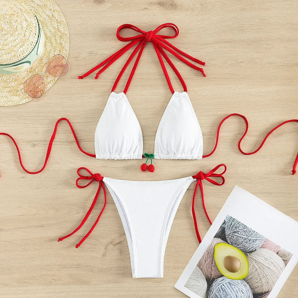 Strawberry Designer Bikini Female Swimsuit Women Thong Swimwear Two Pieces Bikini Set Brazilian Bather Bathing Suit Swim Wear