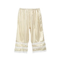 Women’s Pajama Pants Lace Trim Loose High Waist Sleepwear Bottoms Elastic Waist Band Nightwear Trousers