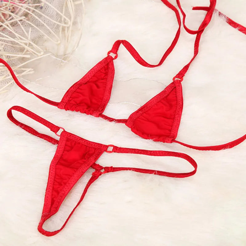 DEKA Transparent Micro Bikini Set for Women Thong Underwear G-String Bra Mini Swimsuit Brazilian Swimwear Sleepwear New S