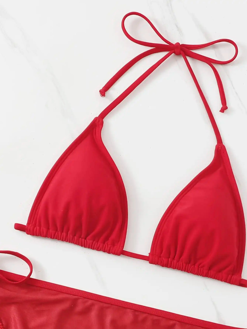 3 Pieces Triangle String Bikini 2026 Women & Tassel Beach Skirt Swimwear Female Sexy Swimsuit Beachwear Bathing Swimming Suit