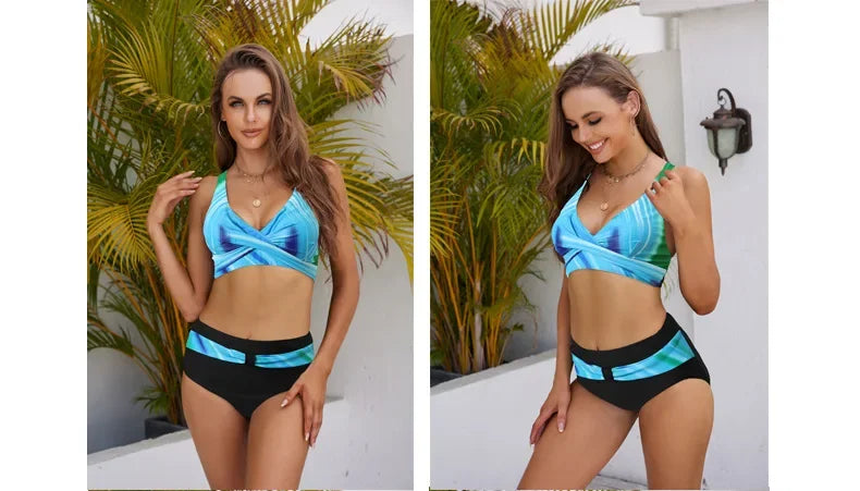 Fashion Swimsuit Set Women's Bikini Sets Sexy Summer Beach Holidays Two Piece Swimwear Swimming Clothing Beachwear