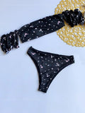 Floral Print Off Shoulder Bikini 2025 High Cut Swimsuit Women Female Brazilian Swimwear Two pieces Bikini set Bathing Suit Swim