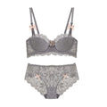European French Pure Desire Bralette AB Cup Lace Bra Set Small Bust Push Up Wireless Comfort Or Chubby Girl Bow Design Plus Size