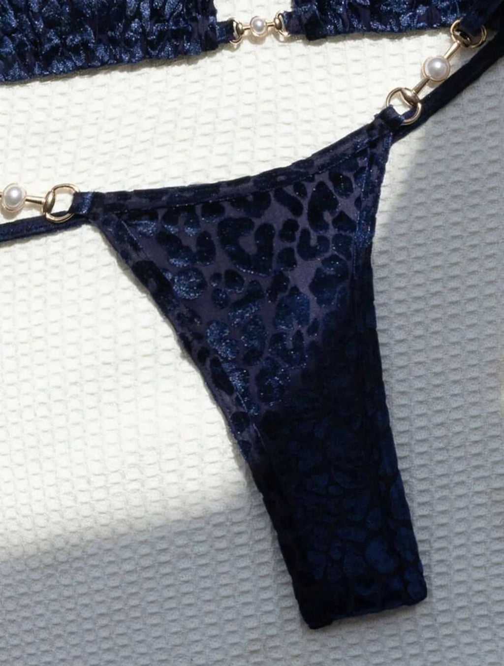 DEKA Sexy Brazilian Shiny Pearl Micro Bikini Faux Leather Swimwear Women Thong Swimsuit Halter Triangle Bikini Set Bathing Suit