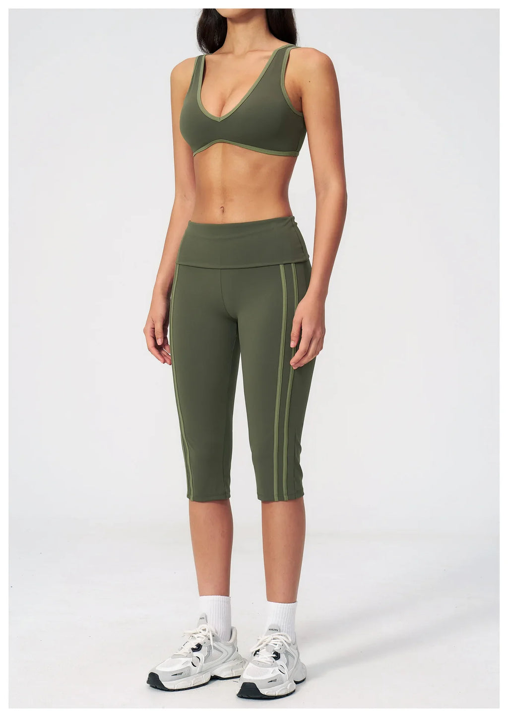 Summer Color Blocked Yoga Sets Women Slim Sports Bra High Waist Pants Fitness Suits Outwear Gym Running Push Up Workout Clothes
