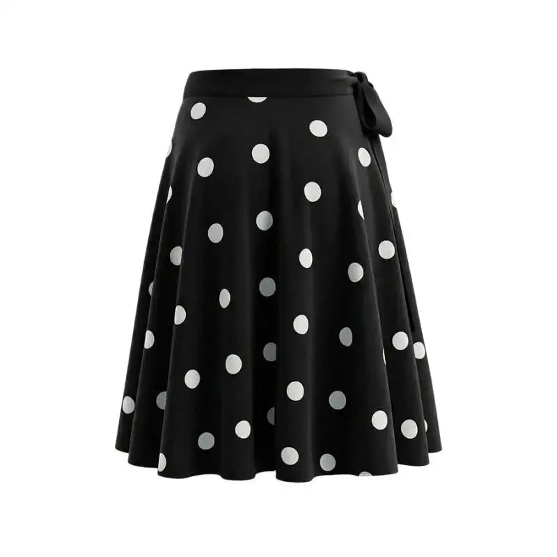 Spring Summer New Low-Waist Side-Tie Skirt For Women Sexy Large Polka Dot Print Midi Skirt Pure Desire Fashion Style Skirt 1KIJ