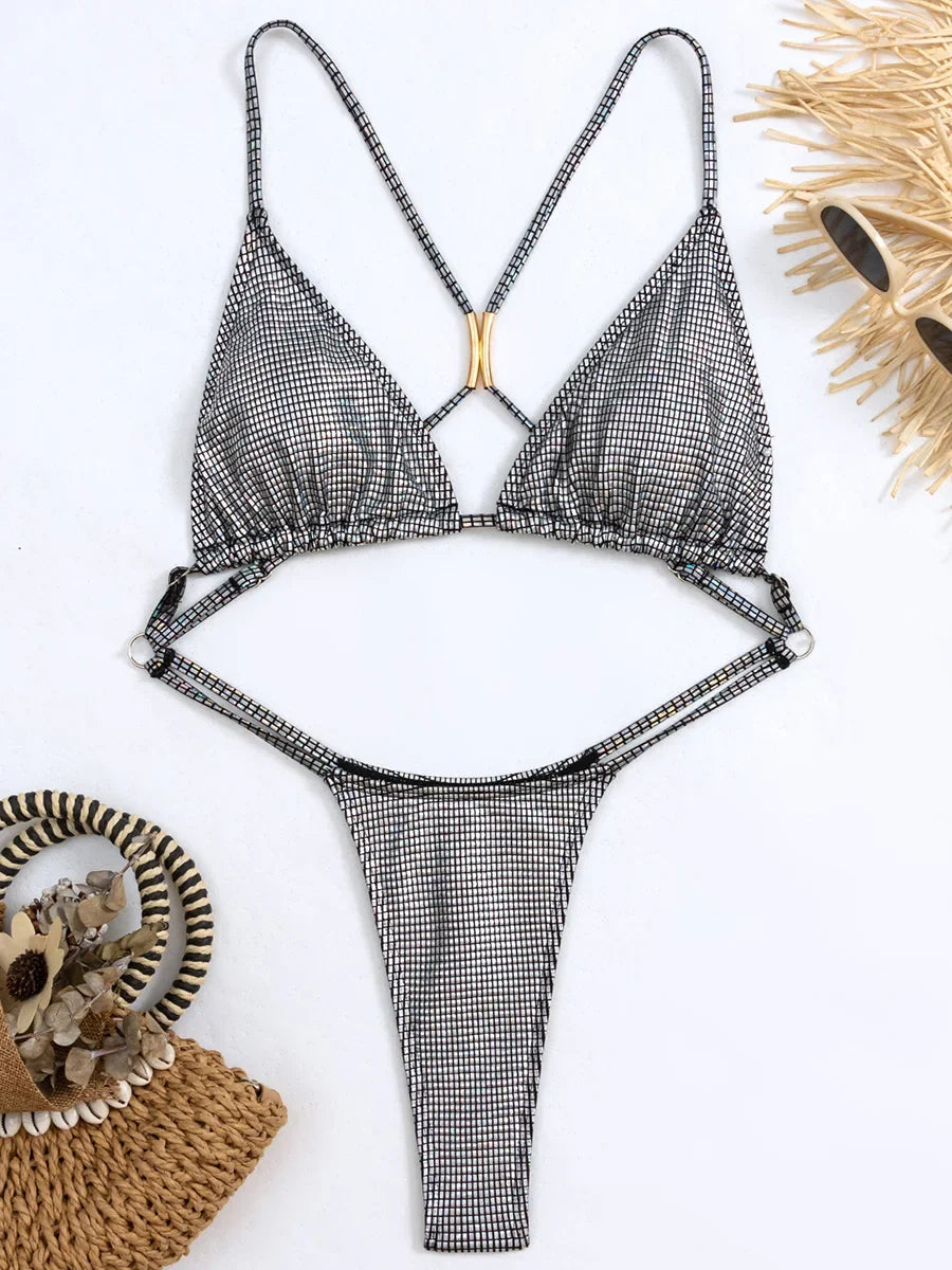 High Cut Out G String Female Swimwear One Piece Swimsuit Women Mini Micro Thong Monokini Bather Backless Bathing Suit Swim Wear