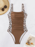2026 Leopard Swimsuit One Piece Slim Vintage Swimwear Women Sexy Bathers Bathing Swimming Swim Suit Female Beachwear XXL
