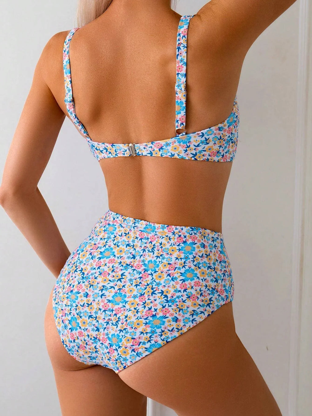 2026 Strapppy Bikinis Women Sexy Swimwear Female High Waist Swimsuit Floral Bathers Bathing Swimming Swim Suit Beachwear Summer