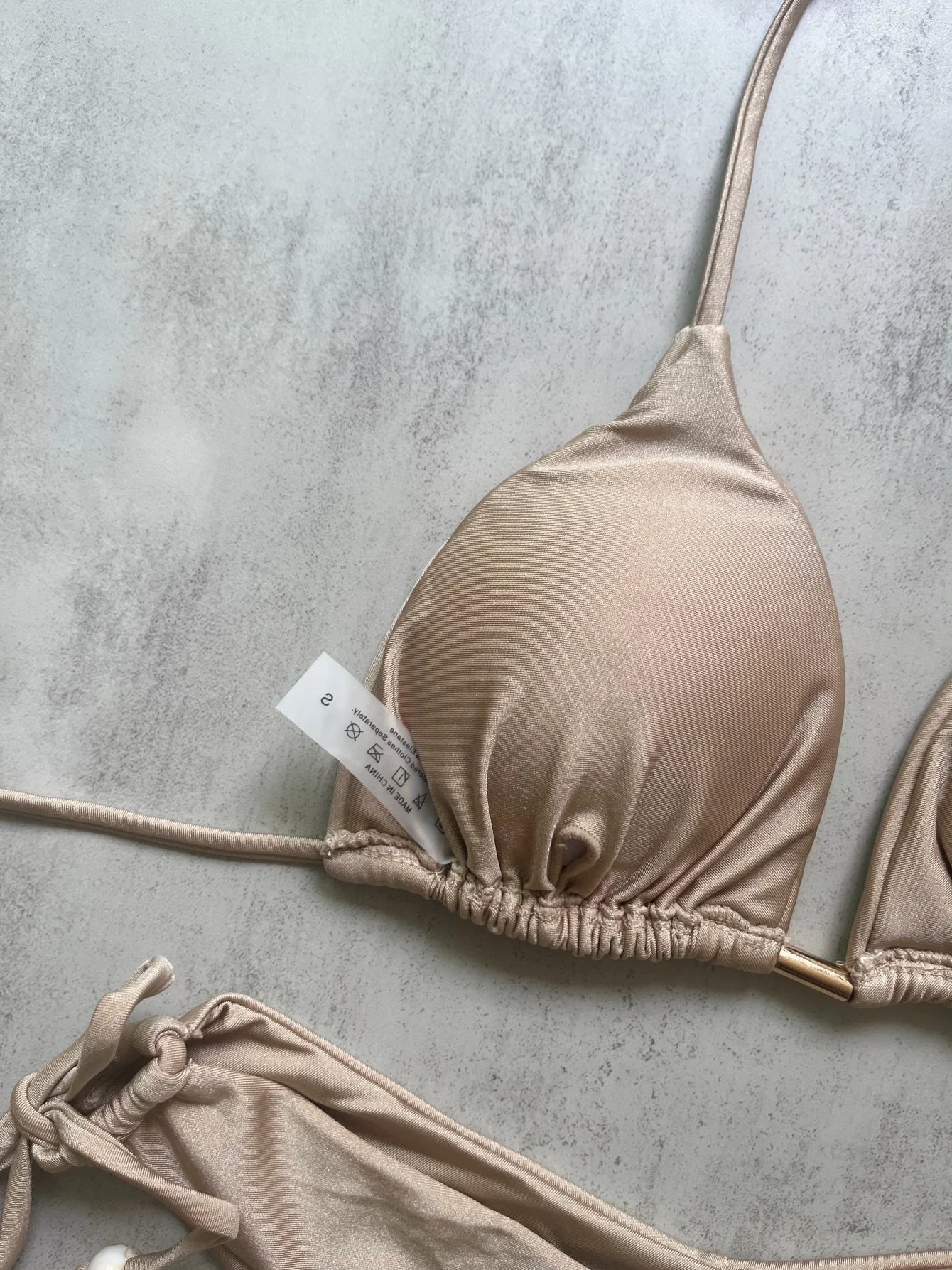 Sexy Brown Bikini 2026 Women Solid Red Halter Push Up Bra Tie Side Triangle Swimsuit Summer Bathing Suit Lace Up Micro Swimwear