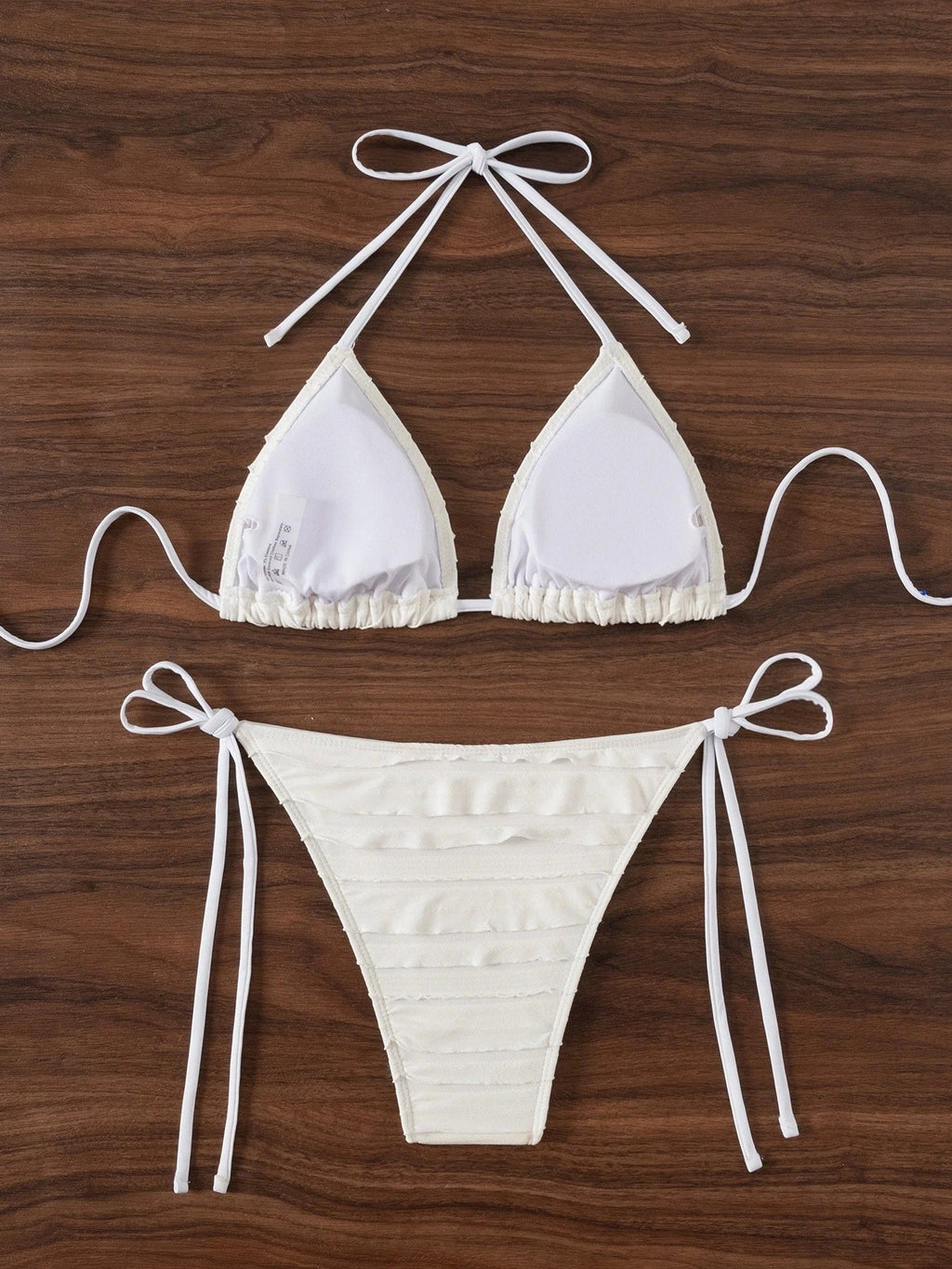 DEKA Ruffled Micro Bikini Set Halter Thong Female Swimsuit Women Swimwear Two-pieces Bikini Mini String Bather Bathing Suit