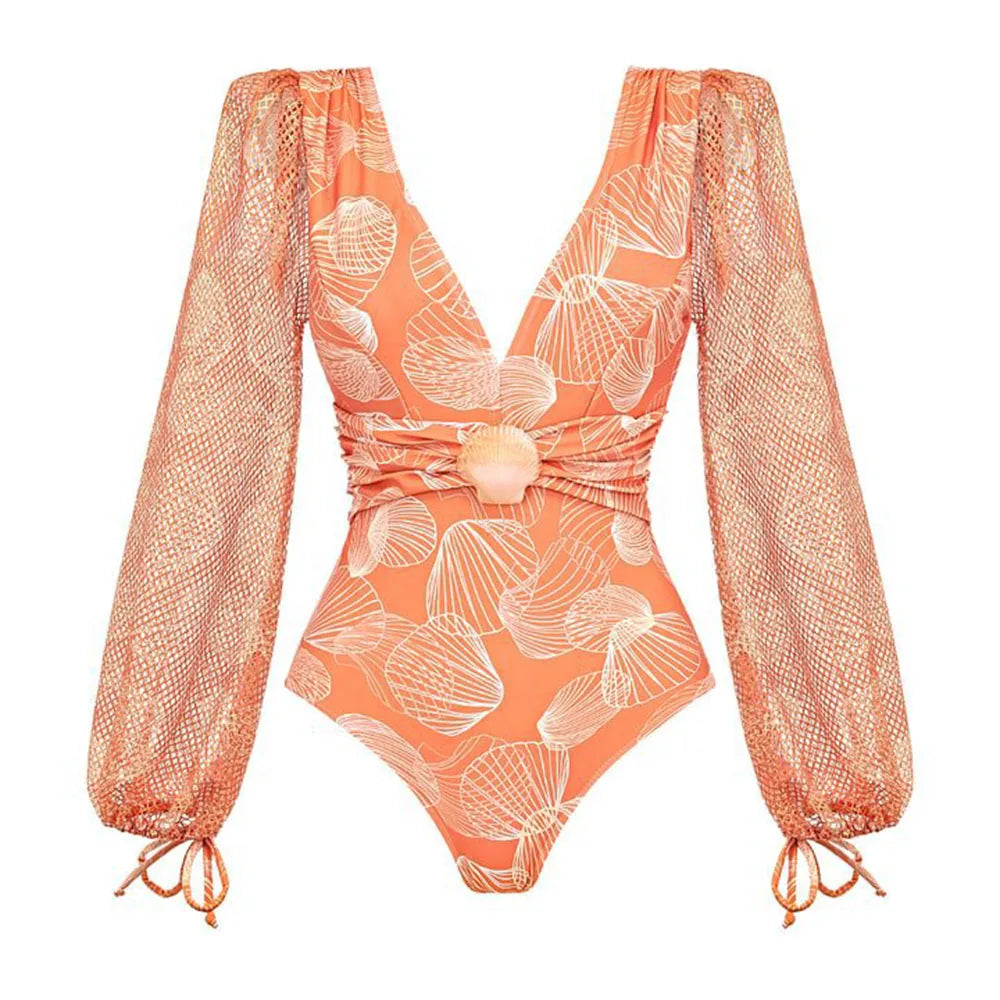 2026 Fashion Swimwear Women With Skirt Bathing Suit Summer New Ruffle Splice Print Beachwear Holiday Bikini Cover Ups Outfits