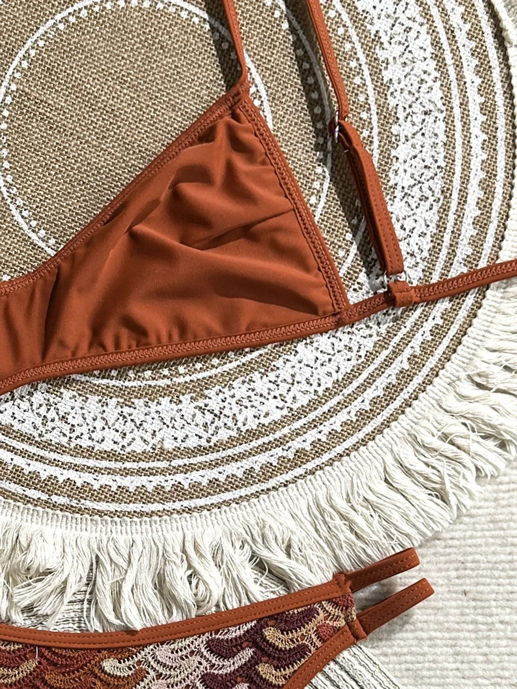 2026 Printed Crochet Bikini Women Swimsuit Female Swimwear Two-pieces Bikini Set High Leg Cut Bather Bathing Suit Swim Beachwear