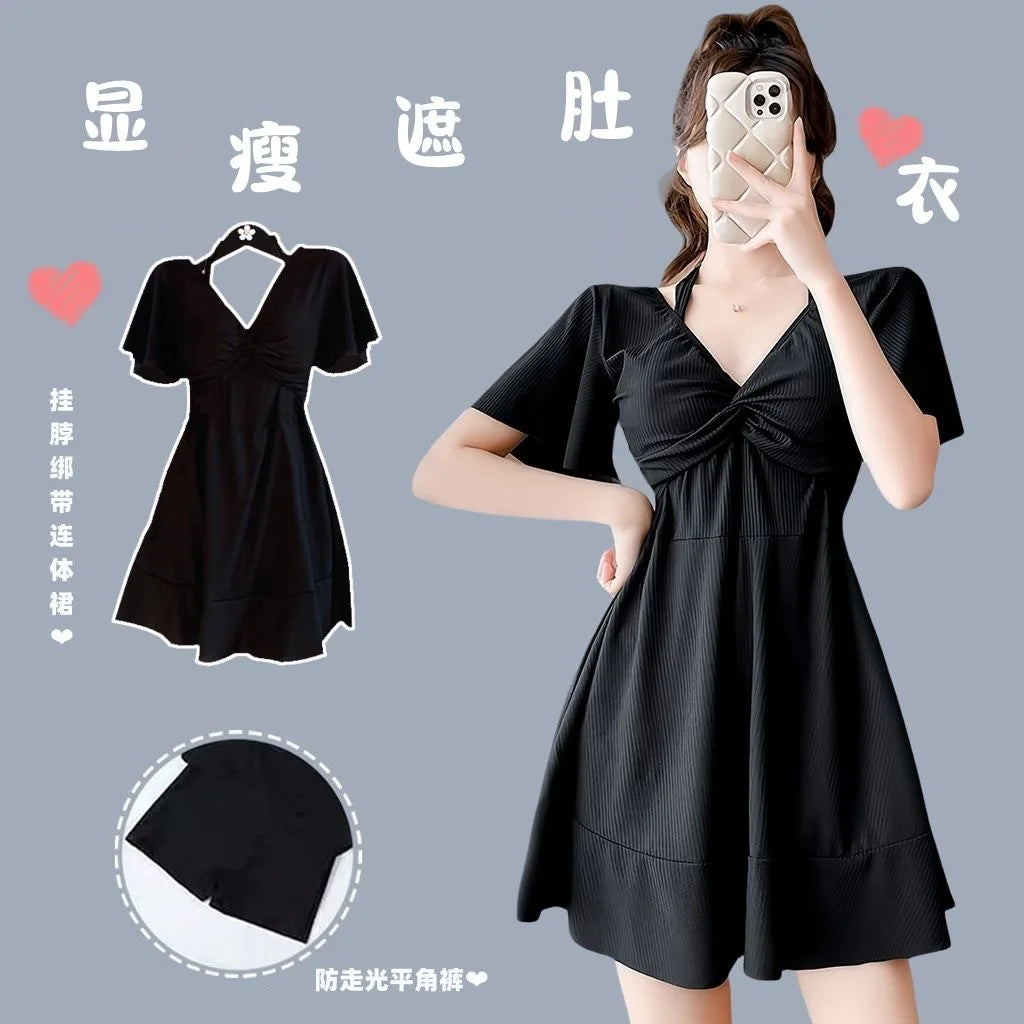 New One-piece Swimsuit for Women, Super Fairy, Sexy, High Looks, Conservative, Belly Covering, Slimming Swimsuit for Students