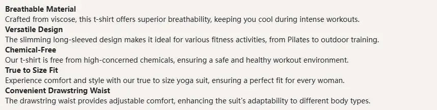 Women's Slimming Long-Sleeved Yoga Suit Sports T-Shirt with Drawstring Waist for Pilates Outdoor Fitness Training